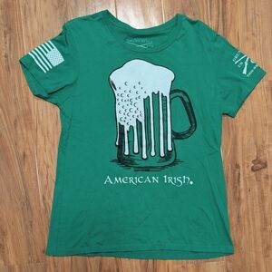 American Irish St. Patty's TShirt Green 100% Cotton USA XXL GRUNT‎ STYLE Green
